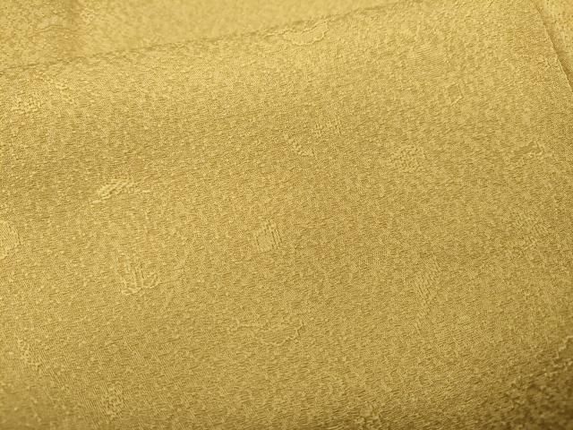 平和屋着物○服飾評論家 市田ひろみ監修 色無地 舞花地紋 芥子色 正絹