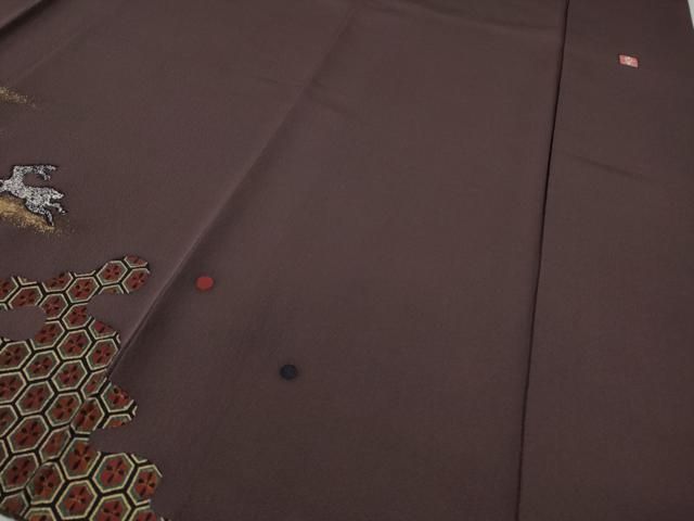 平和屋着物 ファッションデザイナー 花井幸子 訪問着 刺繍 跳兎 月