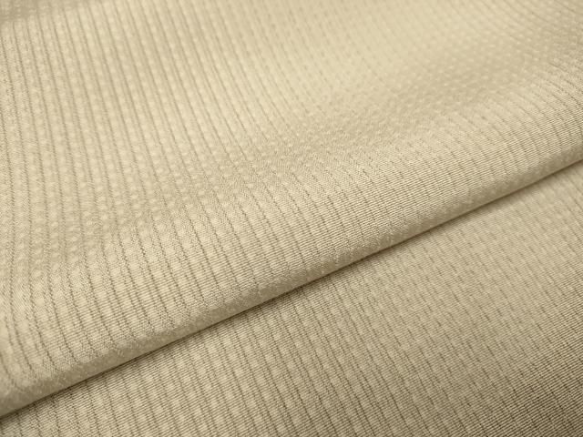  平和屋着物 上質な色無地 格子地紋 白茶色 正絹 du 色無地 着物