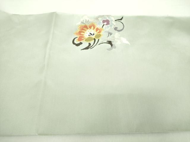 平和屋着物○爪掻き本綴れ 八寸名古屋帯 更紗花鳥文 金銀糸 正絹 逸品