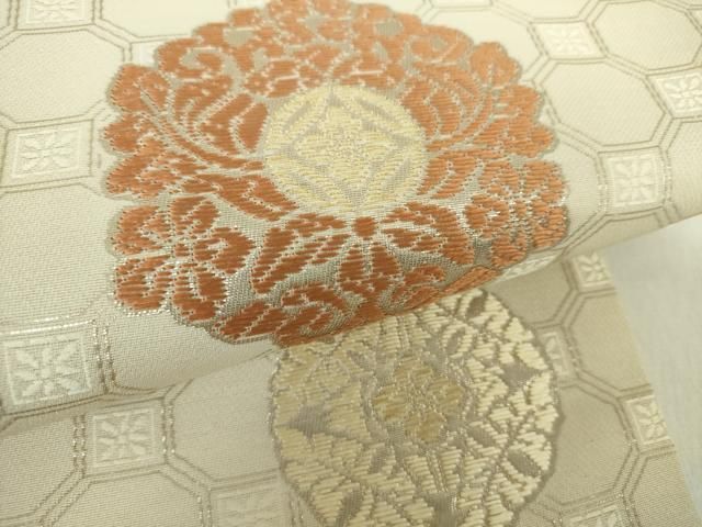  平和屋着物 九寸名古屋帯 唐織 蜀江花文 金銀糸 正絹 ps 名古屋帯 帯