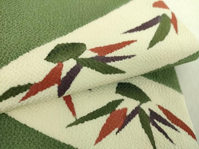  平和屋着物 つけ帯 型染 草花文 鬼しぼ縮緬 正絹 ps 付け帯 作り帯 帯