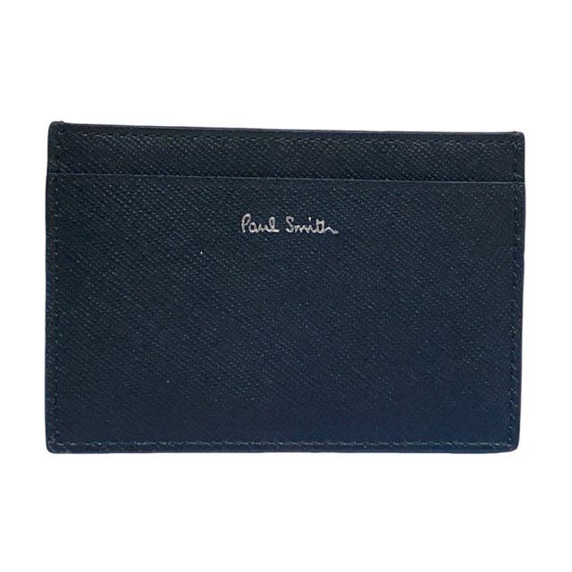 ポールスミス カードケース パスケース ミニクーパー 名刺入れ 定期入れ レザー 牛革 イタリア製 ロゴ ブラック 黒 メンズ レディース VPS 510 紳士用 Paul Smith パリ 寺院