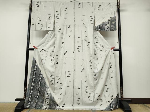 平和屋着物 訪問着 舞花文 金銀彩 ロング丈 正絹 ut