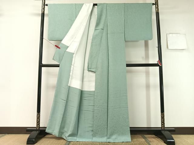 花松地紋 水浅葱色