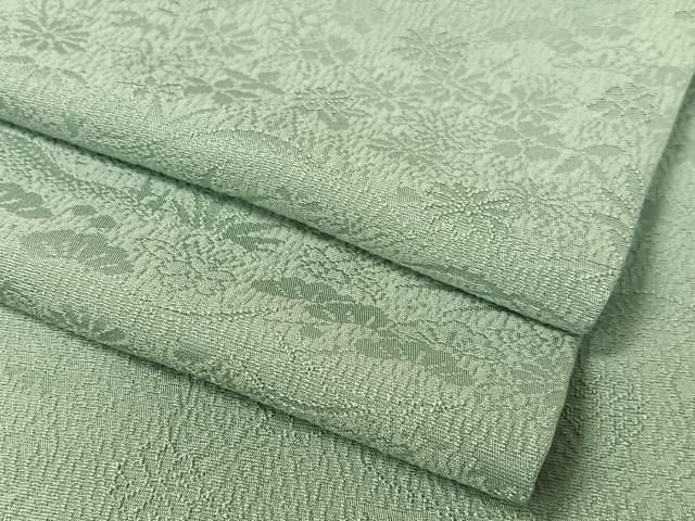 平和屋着物 上質な色無地 花松地紋 水浅葱色 正絹 vp