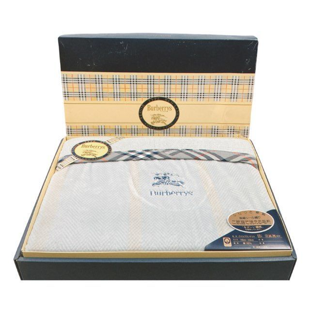 未使用 バーバリー バーバリーズ 毛布 パイルブランケット 綿 100