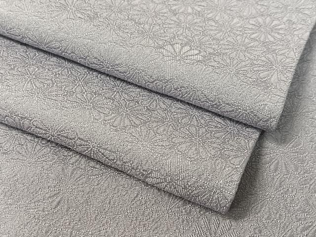 平和屋着物 上質な色無地 菊地紋 藤鼠色 正絹 vp