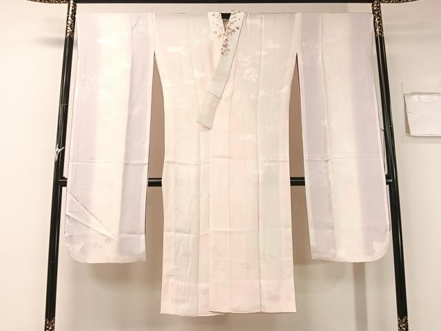 平和屋着物 振袖用長襦袢 無双仕立て 霞花地紋 暈し染め 半衿刺繍 正絹 vp