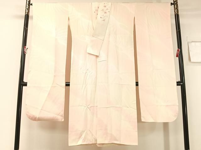 平和屋着物●振袖用長襦袢　袷　絞り　楓地紋　暈し染め　正絹　逸品　CABB4856vp 平和屋着物○振袖用長襦袢 袷 飛鶴地紋 暈し染め 半衿