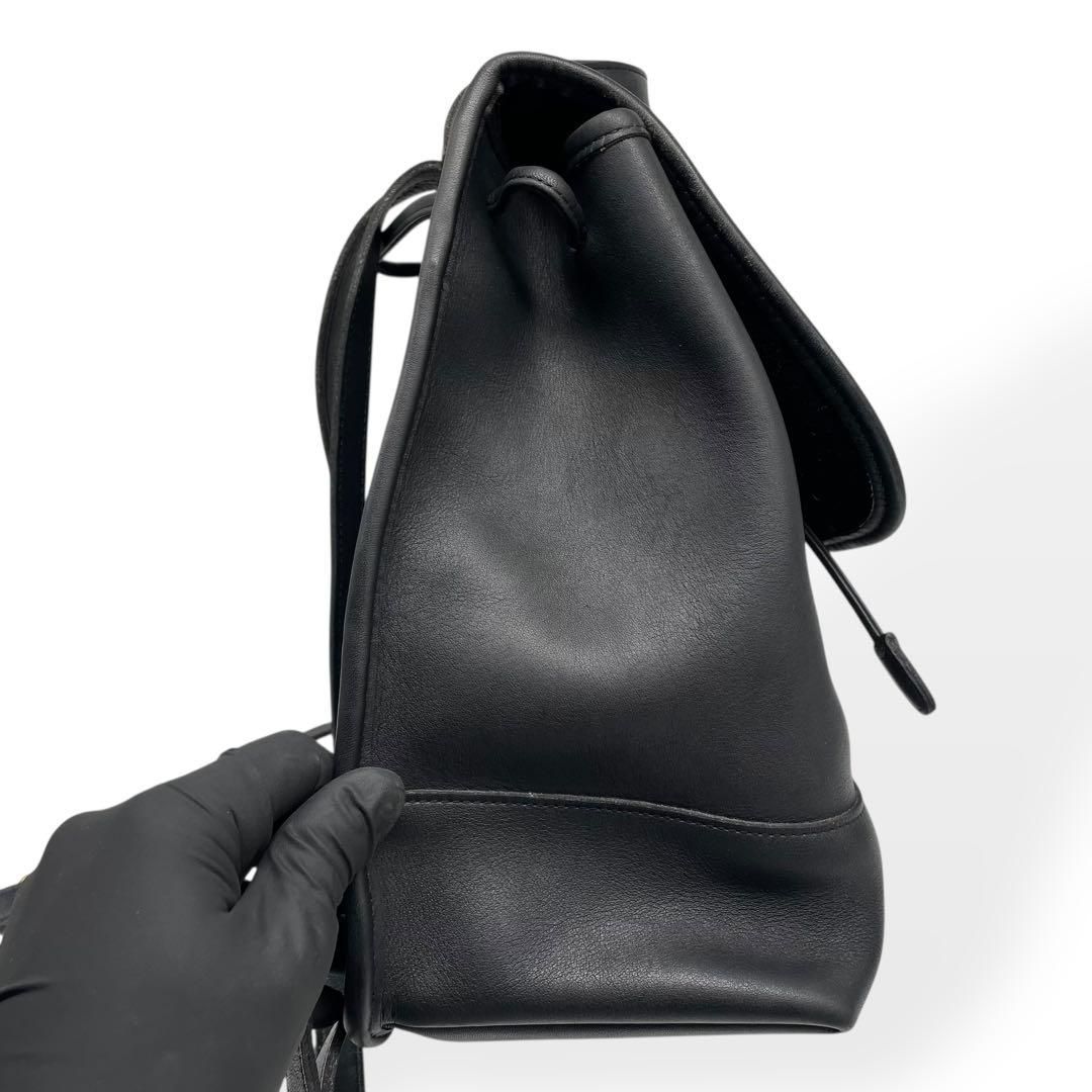 極美品 COACH オールドコーチ リュック USA製 ブラック レザー 本革