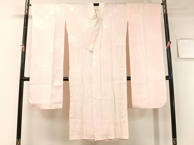 平和屋着物●振袖用長襦袢　無双仕立て　吉祥花地紋　暈し染め　正絹　逸品　CABB4855vp 平和屋着物○振袖用長襦袢 無双仕立て 吉祥花地紋 暈し染め 正絹