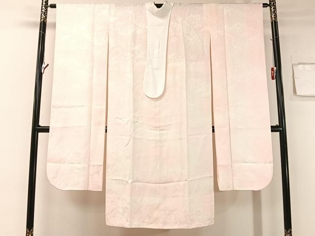 平和屋着物 振袖用長襦袢 無双仕立て 飛鶴花地紋 暈し染め 半衿刺繍 正絹 vp