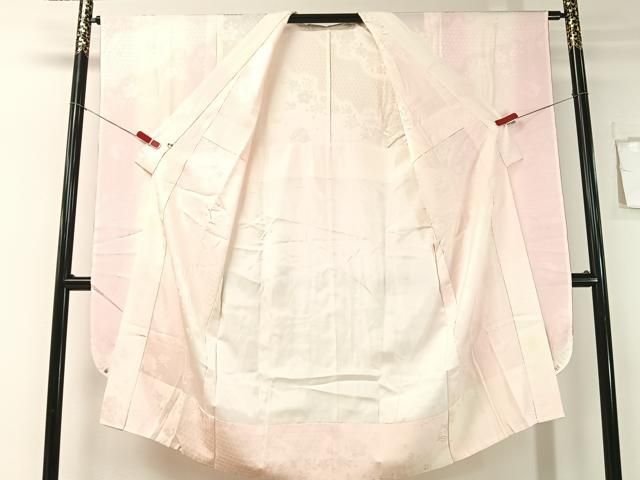  平和屋着物 振袖用長襦袢 無双仕立て 糸巻き枝桜地紋 暈し染め 正絹 vp 長襦袢 長襦袢 半襦袢