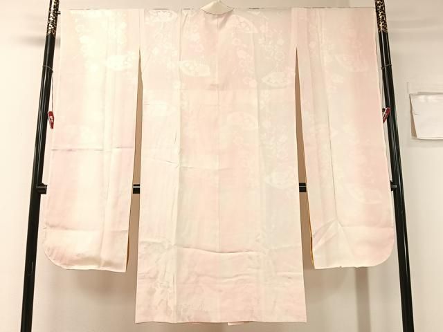 平和屋着物 振袖用長襦袢 無双仕立て 流水扇面花地紋 暈し染め 京都きもの友禅扱い 半衿刺繍 正絹 vp