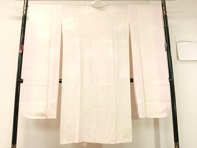 平和屋着物 振袖用長襦袢 無双仕立て 霞花地紋 暈し染め 半衿刺繍 広衿仕立て 正絹 vp