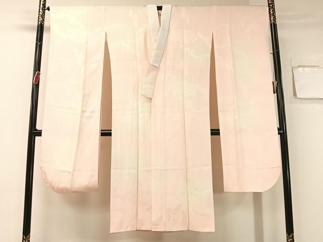 平和屋着物 振袖用長襦袢 袷 雲取り飛鶴地紋 暈し染め 正絹 vp