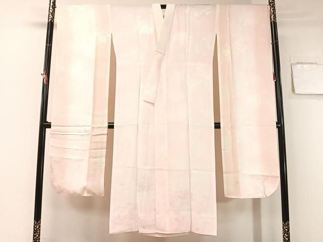 平和屋着物●振袖用長襦袢　無双仕立て　貝桶花地紋　暈し染め　正絹　逸品　CABB4867vp 平和屋着物○振袖用長襦袢 無双仕立て 貝桶花地紋 暈し染め