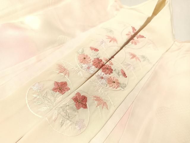 袷 流水雲取り地紋