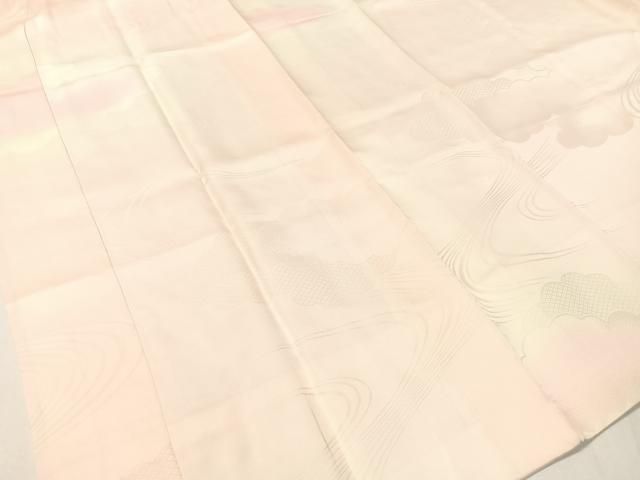 平和屋着物○振袖用長襦袢 袷 流水雲取り地紋 暈し染め 販売 半衿刺繍