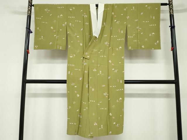 平和屋着物 長襦袢 無双仕立て 手書き 昔話 金彩 正絹 ud