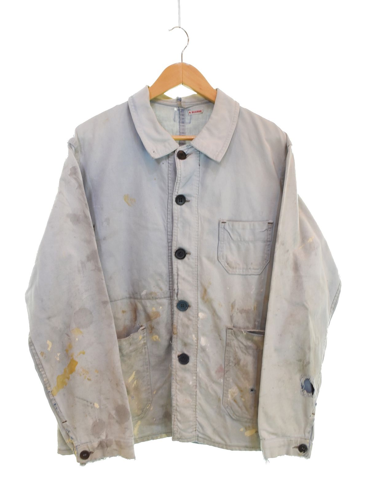 60s ヴィンテージ フレンチ コットンキャンバス ワークジャケット ペンキ 60s ヴィンテージ フレンチ コットンキャンバス ワークジャケット