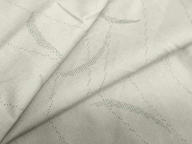 平和屋着物 結城紬 100亀甲 秋草文 ますいわ屋扱い 正絹 ud