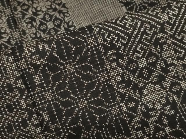  平和屋着物 本場大島紬 7マルキ 吉祥草花文 正絹 ud 紬 着物