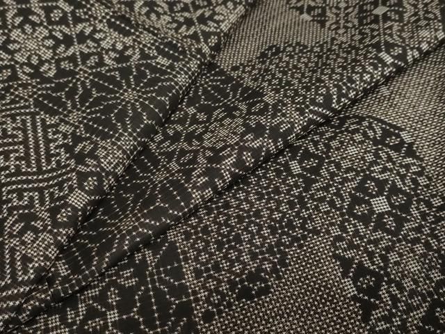 平和屋着物 本場大島紬 7マルキ 吉祥草花文 正絹 ud