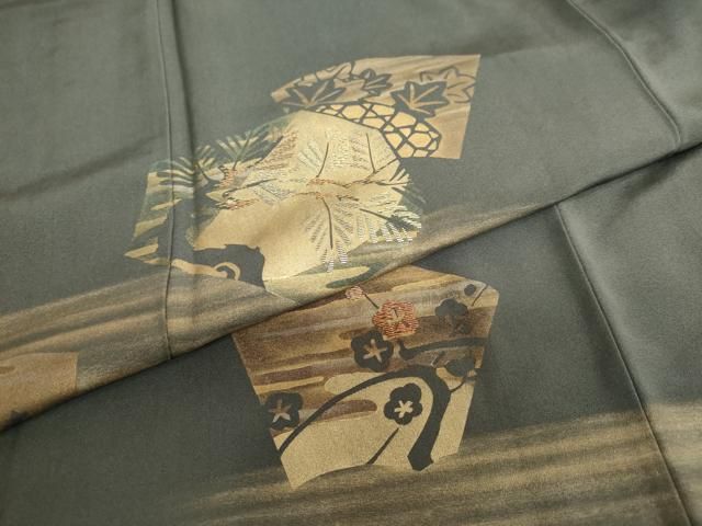 竹屋町刺繍 地紙草花文