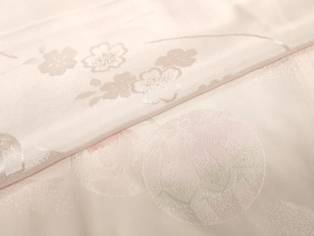 平和屋着物○振袖用長襦袢 袷 手毬舞桜地紋 暈し染め 半衿刺繍 正絹