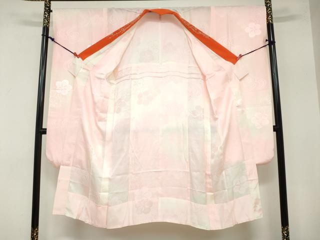 平和屋着物○振袖用長襦袢 無双仕立て 流水舞花地紋 暈し染め 半