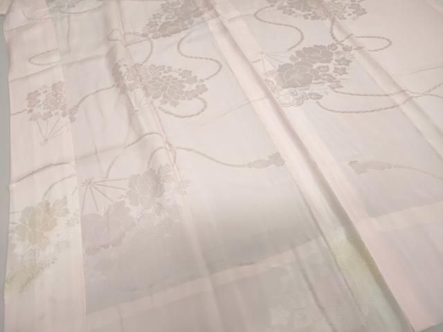 平和屋着物○振袖用長襦袢 無双仕立て 扇面草花地紋 暈し染め 半