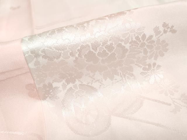 平和屋着物○振袖用長襦袢 無双仕立て 花車地紋 暈し染め 正絹 逸品