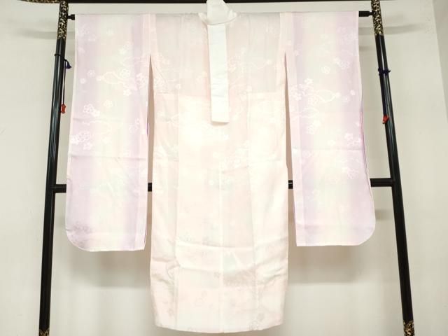 平和屋着物 振袖用長襦袢 無双仕立て 雲霞舞花地紋 暈し染め 半衿刺繍 正絹 ud