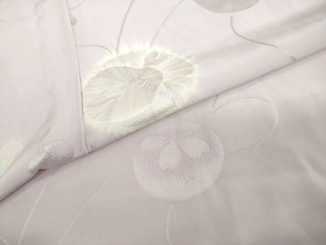 平和屋着物●長襦袢　無双仕立て　絞り　草花丸地紋　ますいわ屋扱い　正絹　逸品　DAAZ7622ud 平和屋着物○長襦袢 無双仕立て 絞り 草花丸地紋 ますいわ屋扱い 正絹