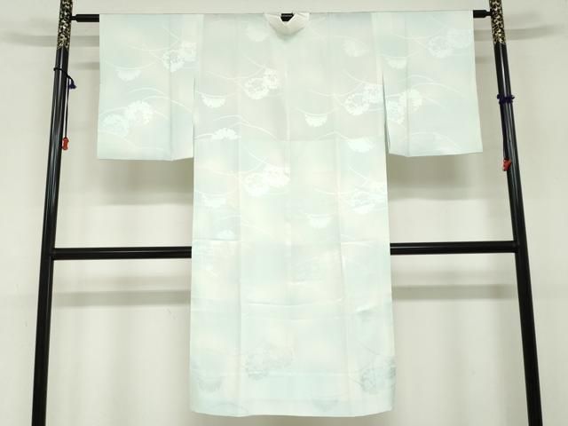 平和屋着物 長襦袢 無双仕立て 雪輪草花地紋 正絹 ud