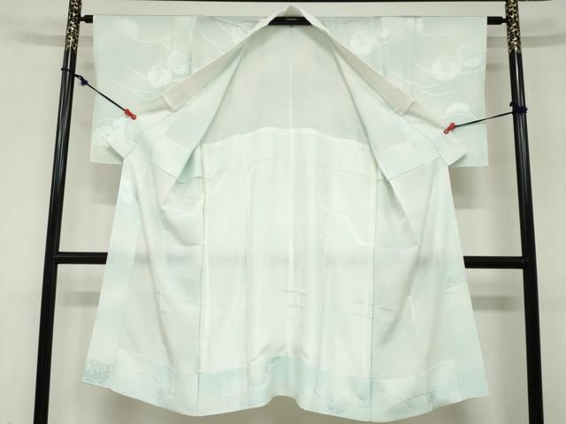  平和屋着物 長襦袢 無双仕立て 雪輪草花地紋 正絹 ud 長襦袢 長襦袢 半襦袢