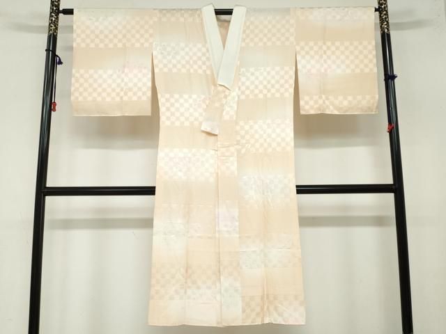 平和屋着物 長襦袢 無双仕立て 横段草花文 暈し染め 正絹 ud