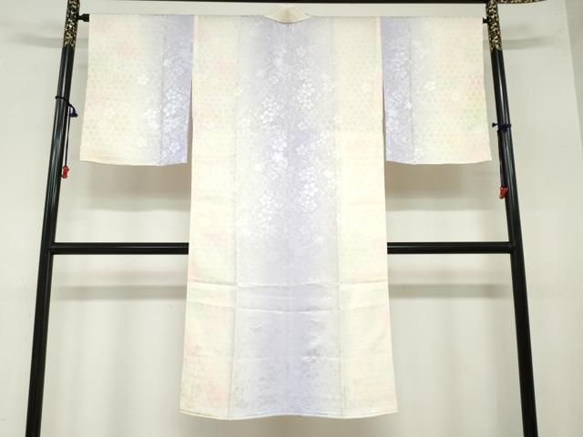 平和屋着物 長襦袢 無双仕立て 流水舞花地紋 暈し染め やまと誂製 正絹 ud