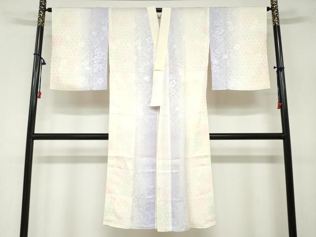 平和屋着物 長襦袢 無双仕立て 流水舞花地紋 暈し染め やまと誂製 正絹 ud