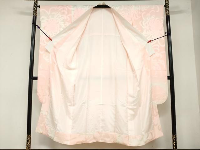 平和屋着物●振袖用長襦袢　袷　乱菊地紋　暈し染め　正絹　逸品　DAAZ7632ud 平和屋着物○振袖用長襦袢 袷 乱菊地紋 暈し染め 正絹 逸品 DAAZ7632ud