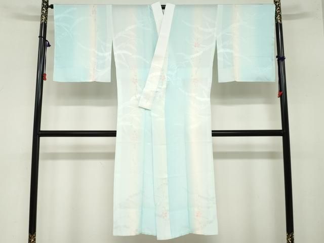 平和屋着物 長襦袢 無双仕立て 雪芝草花文 正絹 ud