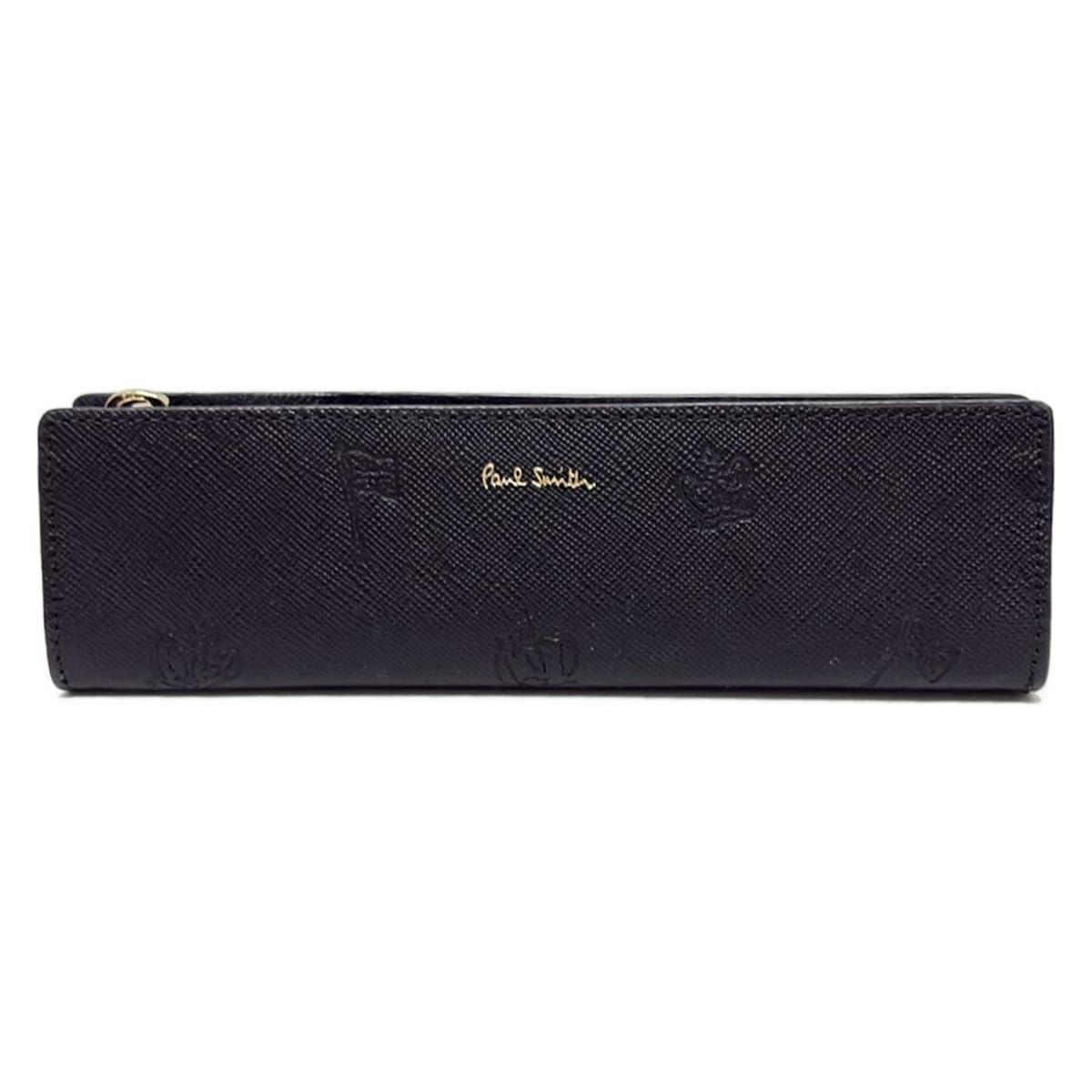 PaulSmith ポールスミス ペンケース - 黒 型押し加工 レザー