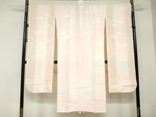 平和屋着物 振袖用長襦袢 袷 草花地紋 暈し染め 正絹 ud