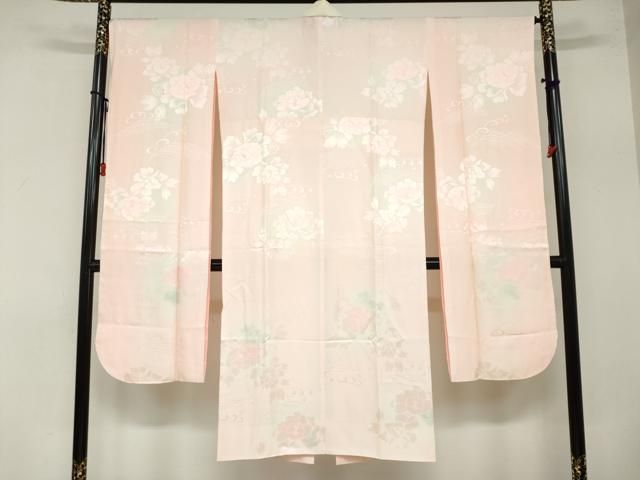 平和屋着物 振袖用長襦袢 袷 立波草花地紋 暈し染め 正絹 ud