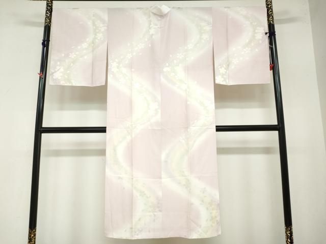 平和屋着物 長襦袢 無双仕立て 舞桜地紋 暈し染め 正絹 ud