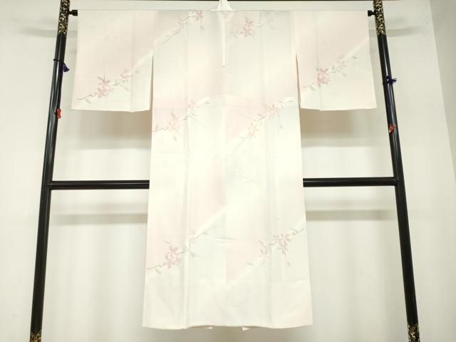 平和屋着物 長襦袢 無双仕立て 草花文 暈し染め 正絹 ud