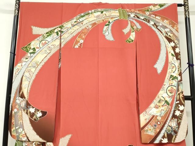 豪華振袖 御所車花鳥文