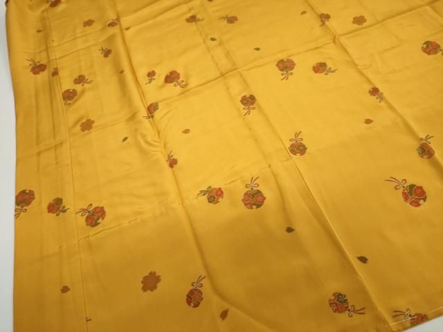  平和屋着物 長襦袢 無双仕立て 草花鈴文 金彩 正絹 ud 長襦袢 長襦袢 半襦袢